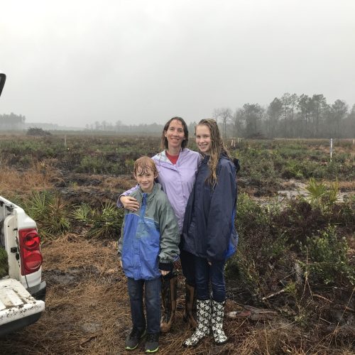 Rainy school holiday when my kids had to help us do fieldwork