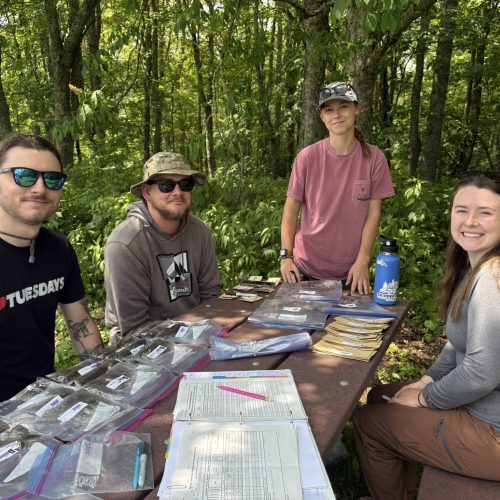 Cataloging samples on a field trip